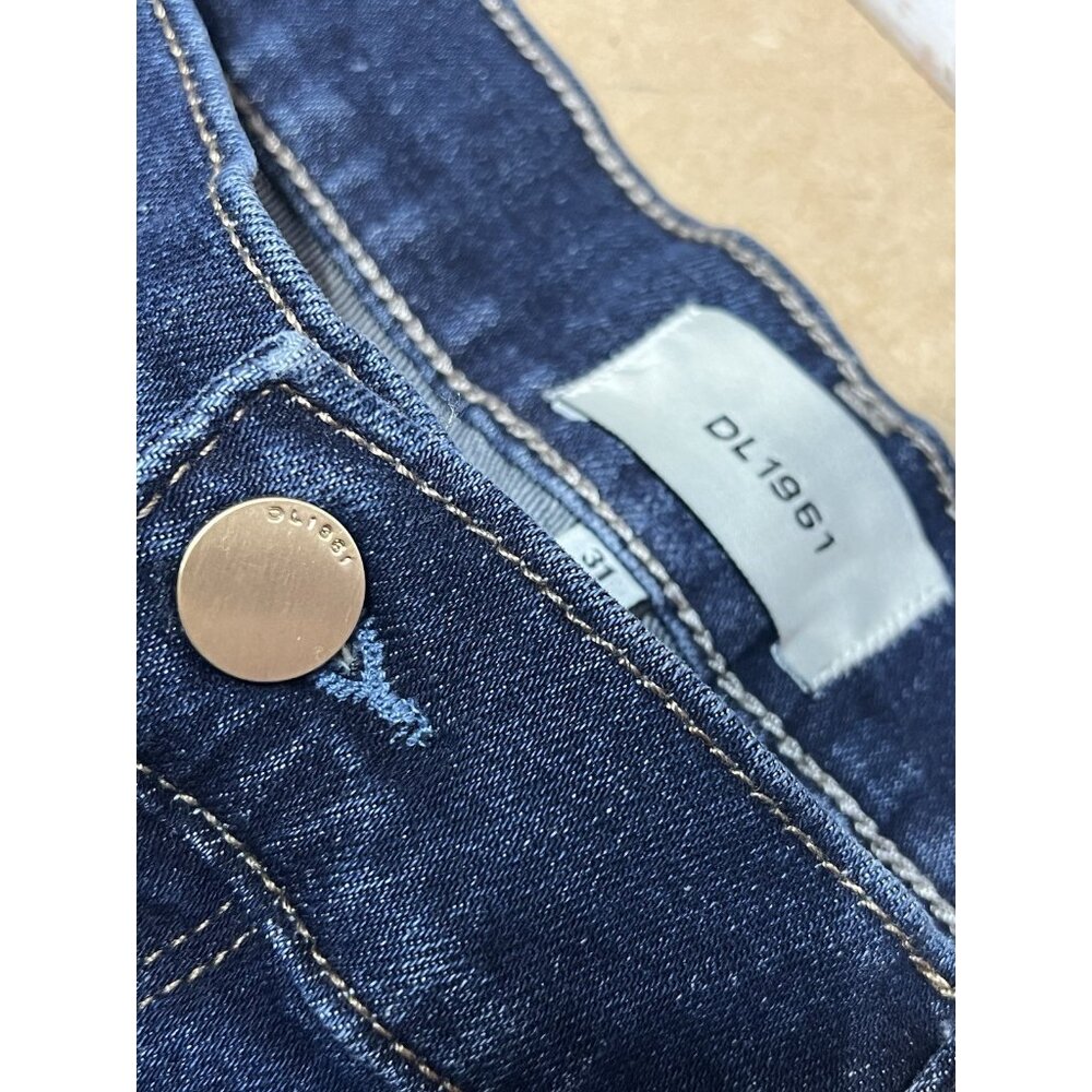 DL1961 Women Jeans Size 31 Blue HEPBURN WIDE LEG HEPBURN JAMBE High Rise Stretch - Picture 4 of 16